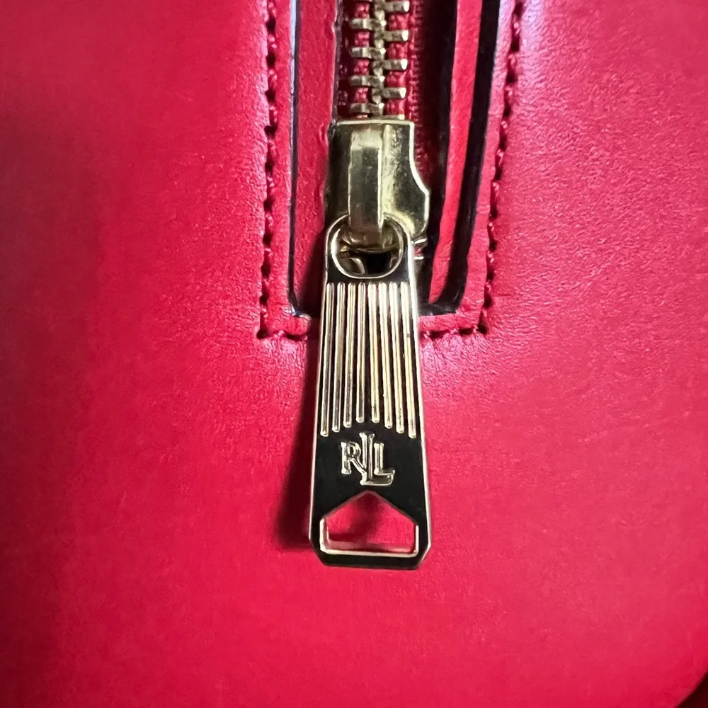 Lauren Ralph Lauren Red and Tan Satchel - Picture 3 of 14